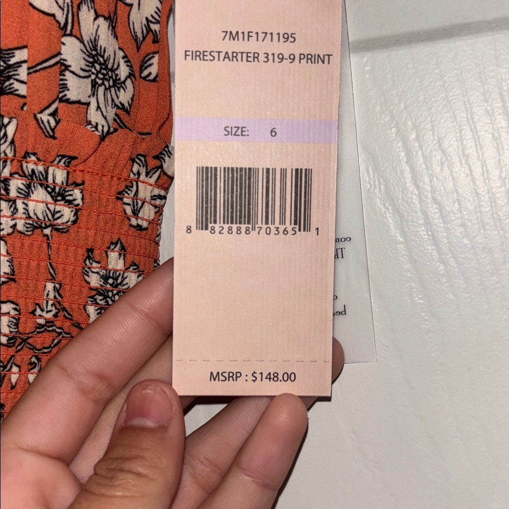 Nanette Lepore NWT Floral Orange Sleeveless Dress - Picture 5 of 10